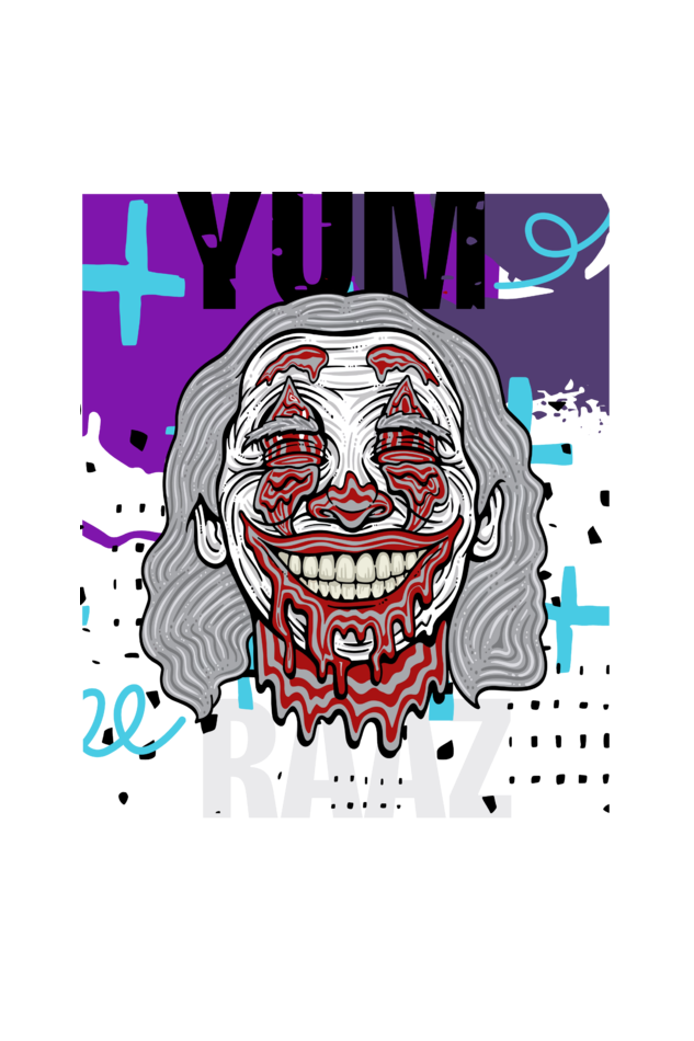 BLACK Oversized Premium T-Shirt YUM RAAZ