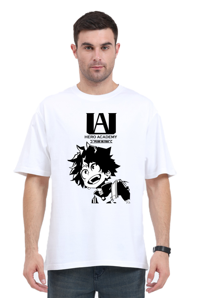 White Oversized Premium T-Shirt Hero Academie