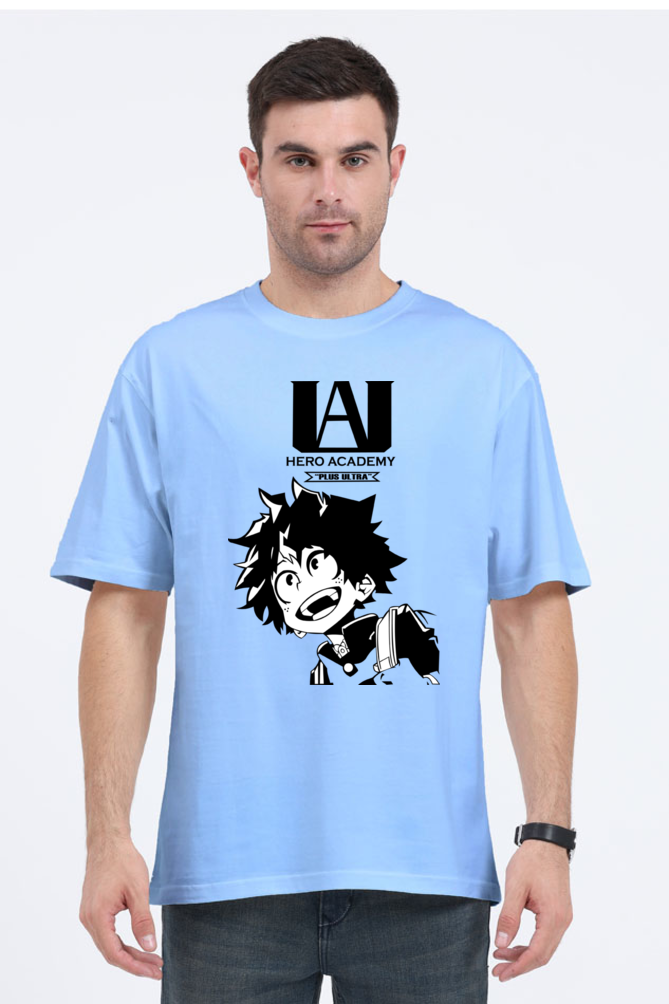 White Oversized Premium T-Shirt Hero Academie