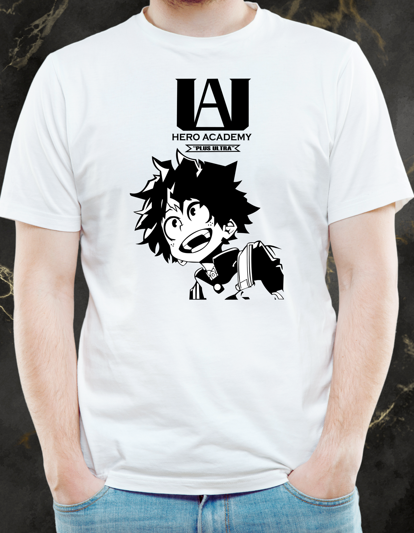 White Oversized Premium T-Shirt Hero Academie
