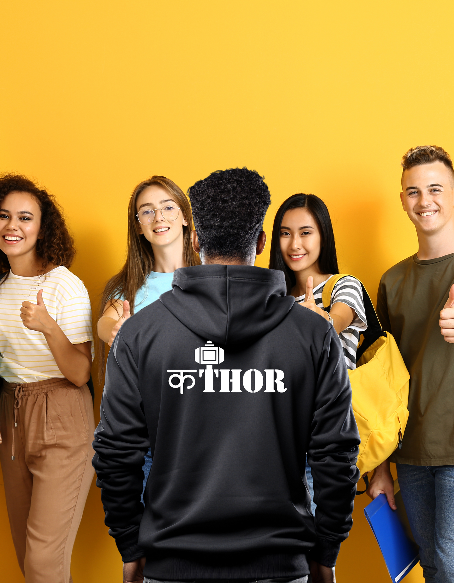 Oversized Hoodie Premium Black K'THOR