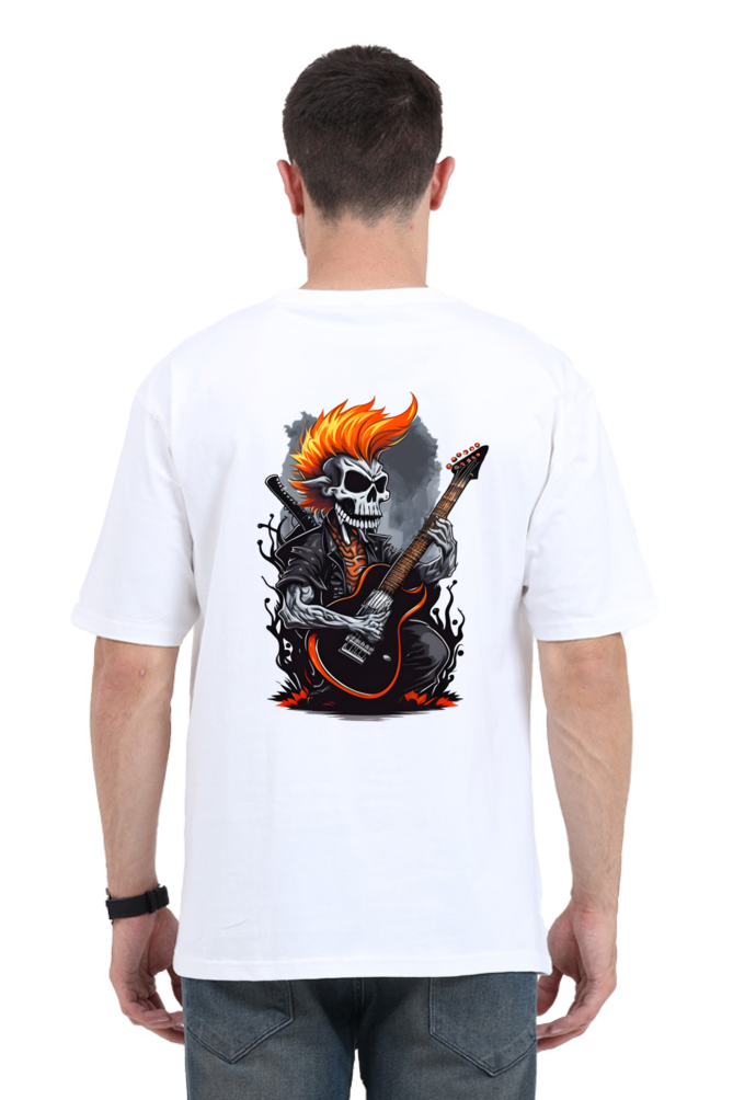 Oversized T-Shirt White Ghost Guitarist