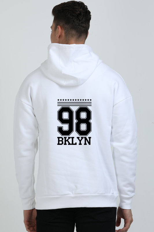 Oversized Hoodie White BKLYN'98