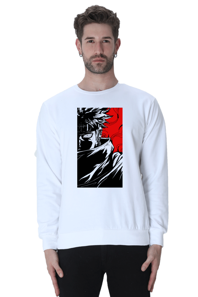 Sweatshirt Grey Melange & White Naruto