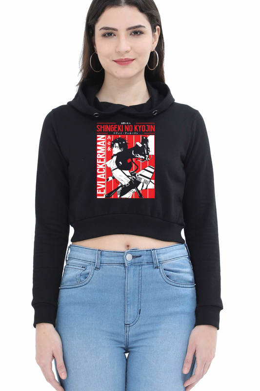 Crop Hoodie Black Revenger