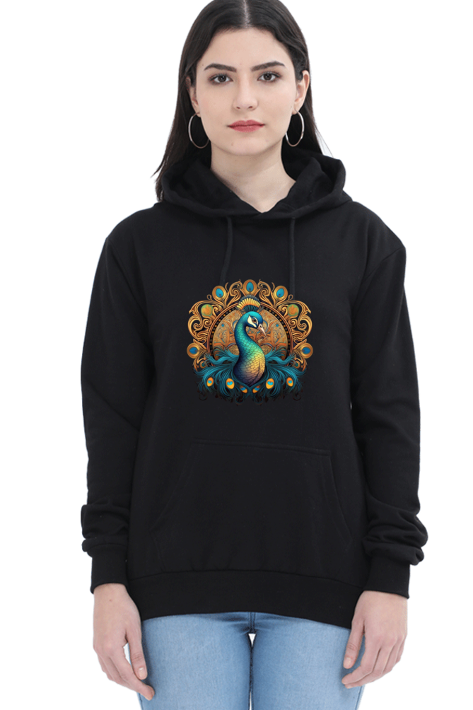 Hoodie Black - Peacock