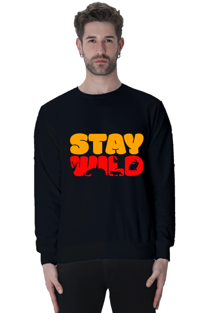 Sweatshirt Black Stay Wild