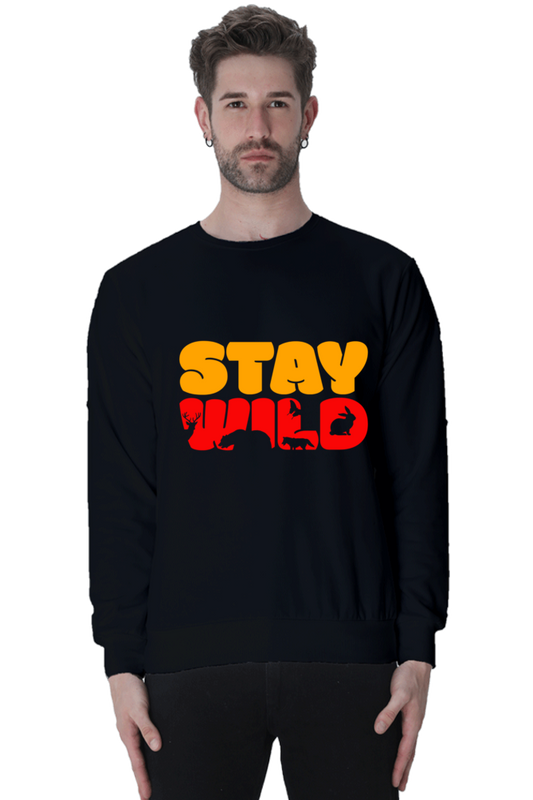 Sweatshirt Black Stay Wild