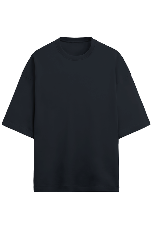 Terry Oversized T-Shirt Navy Blue