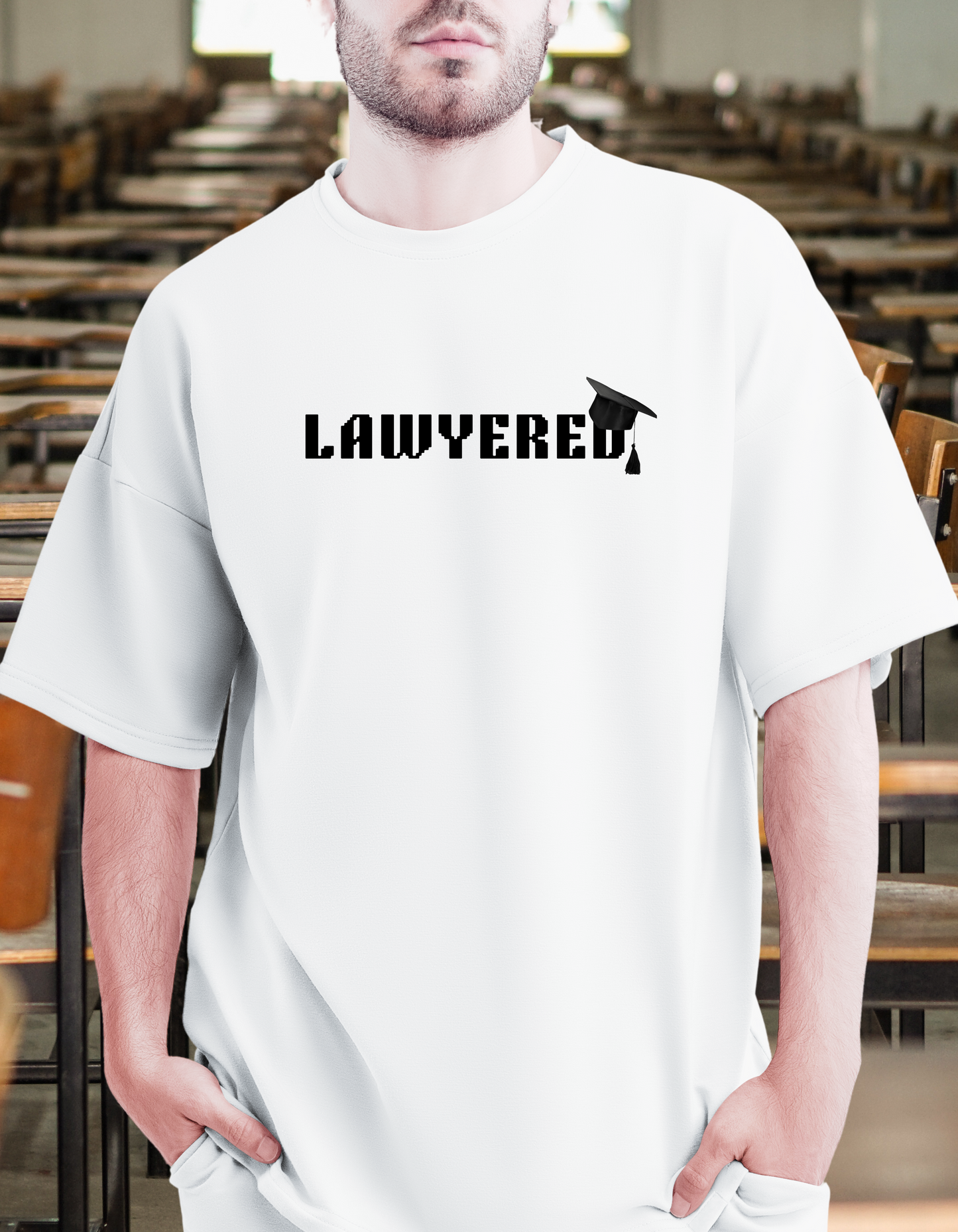 Oversized T-Shirt White LAWYERED