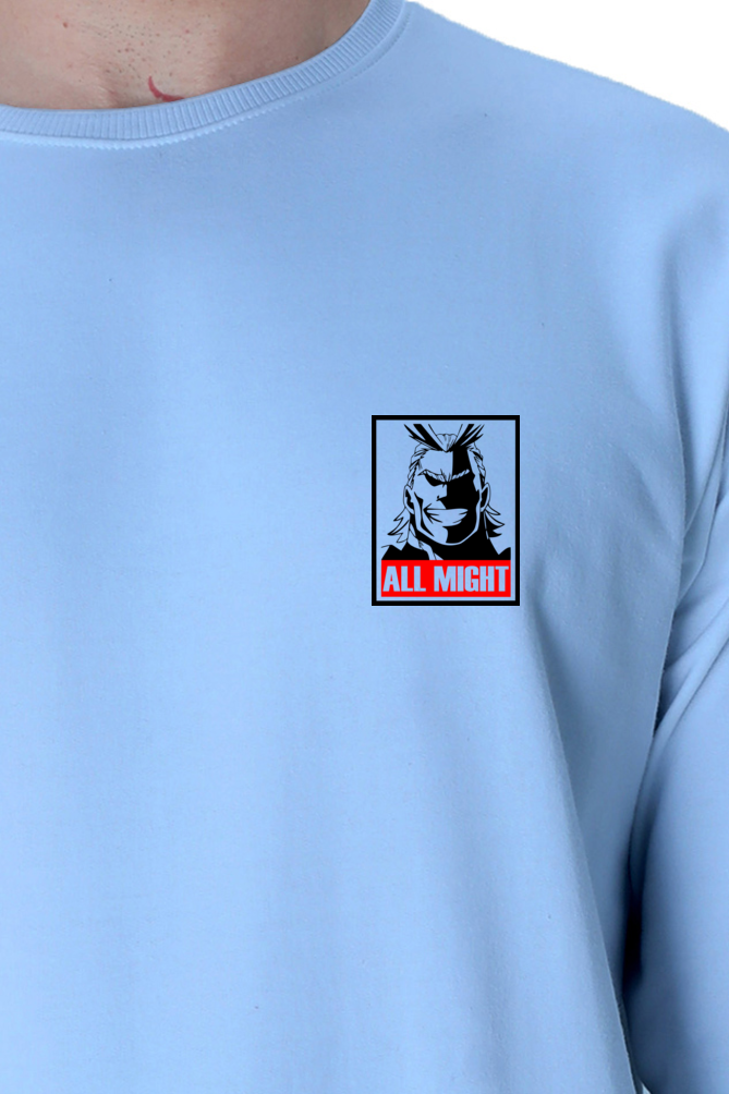 Sweatshirt Soft Blue ALL MIGHT