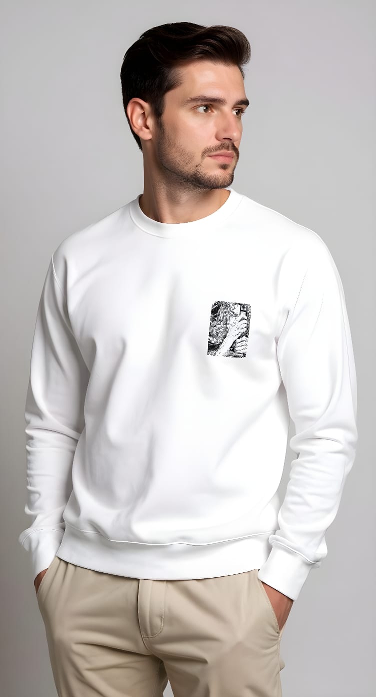 Oversized Premium Sweatshirt White RGNRK