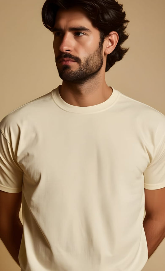 Plain Unisex Classic Crew T-Shirt JADE/ FLAMINGO/ PEACH