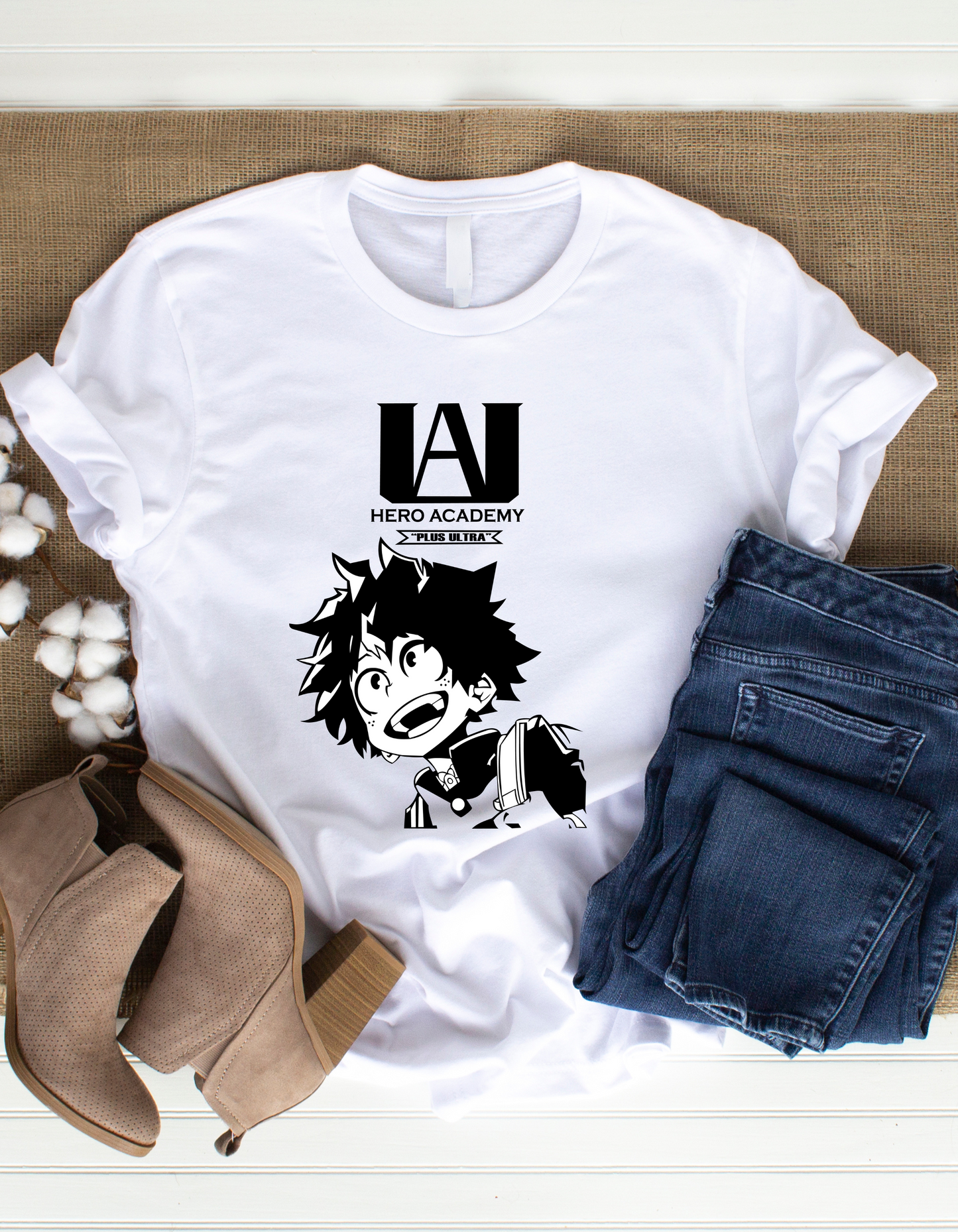 Oversized T-Shirt White Hero Academie