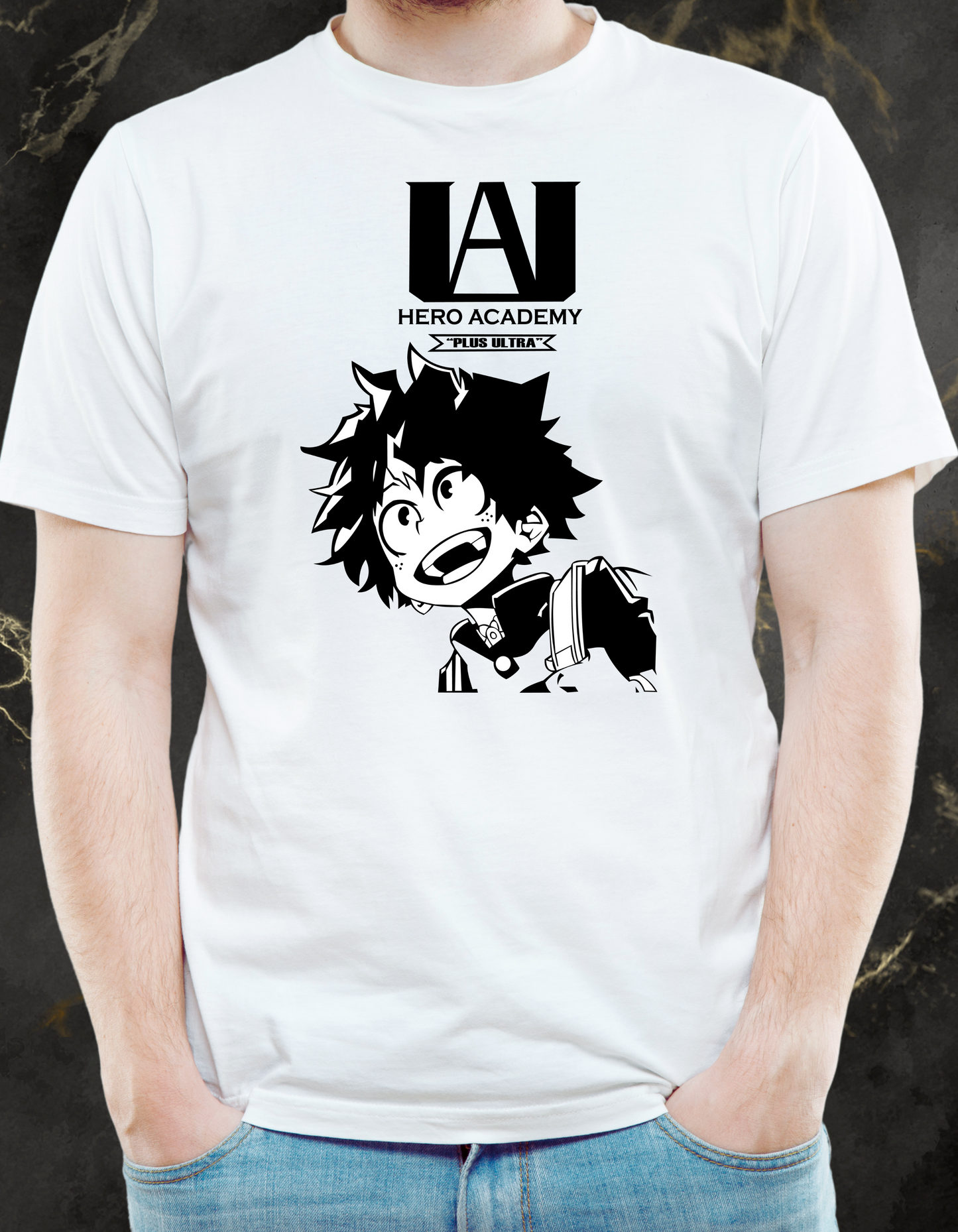 Oversized T-Shirt White Hero Academie