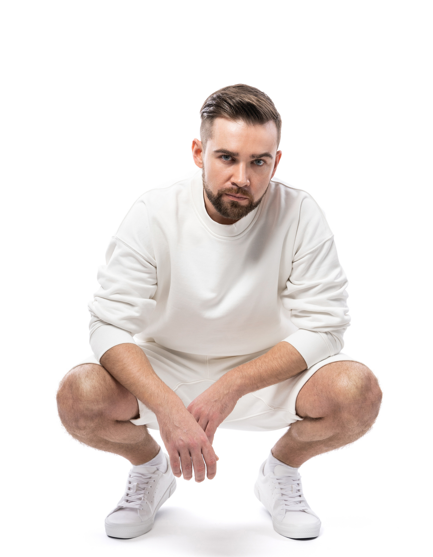 Sweatshirt & Shorts White COMBO OFFER